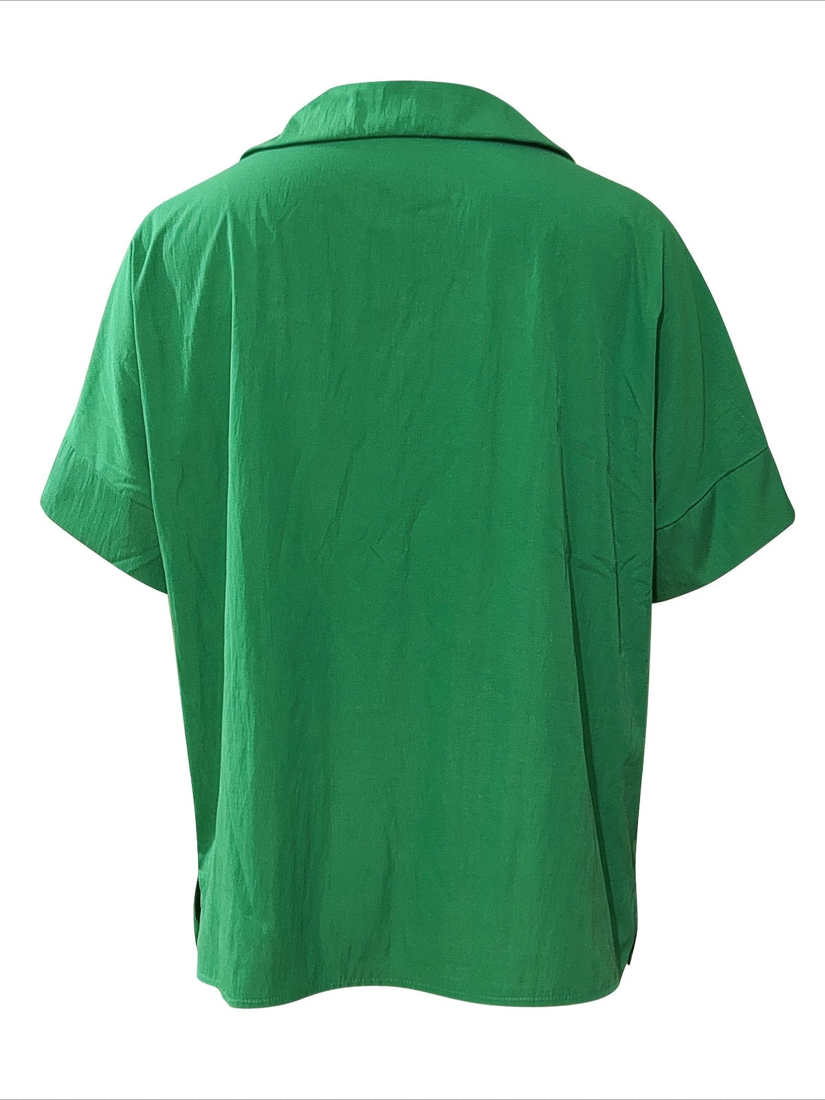 Casual Summer V-Neck Short Sleeve Solid Shirt