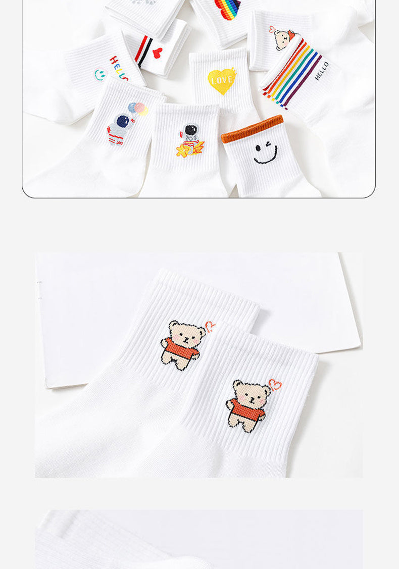 Academic Style Stocks, Cute & Soft Crew Socks, Stylish Korean Fashion Aesthetic