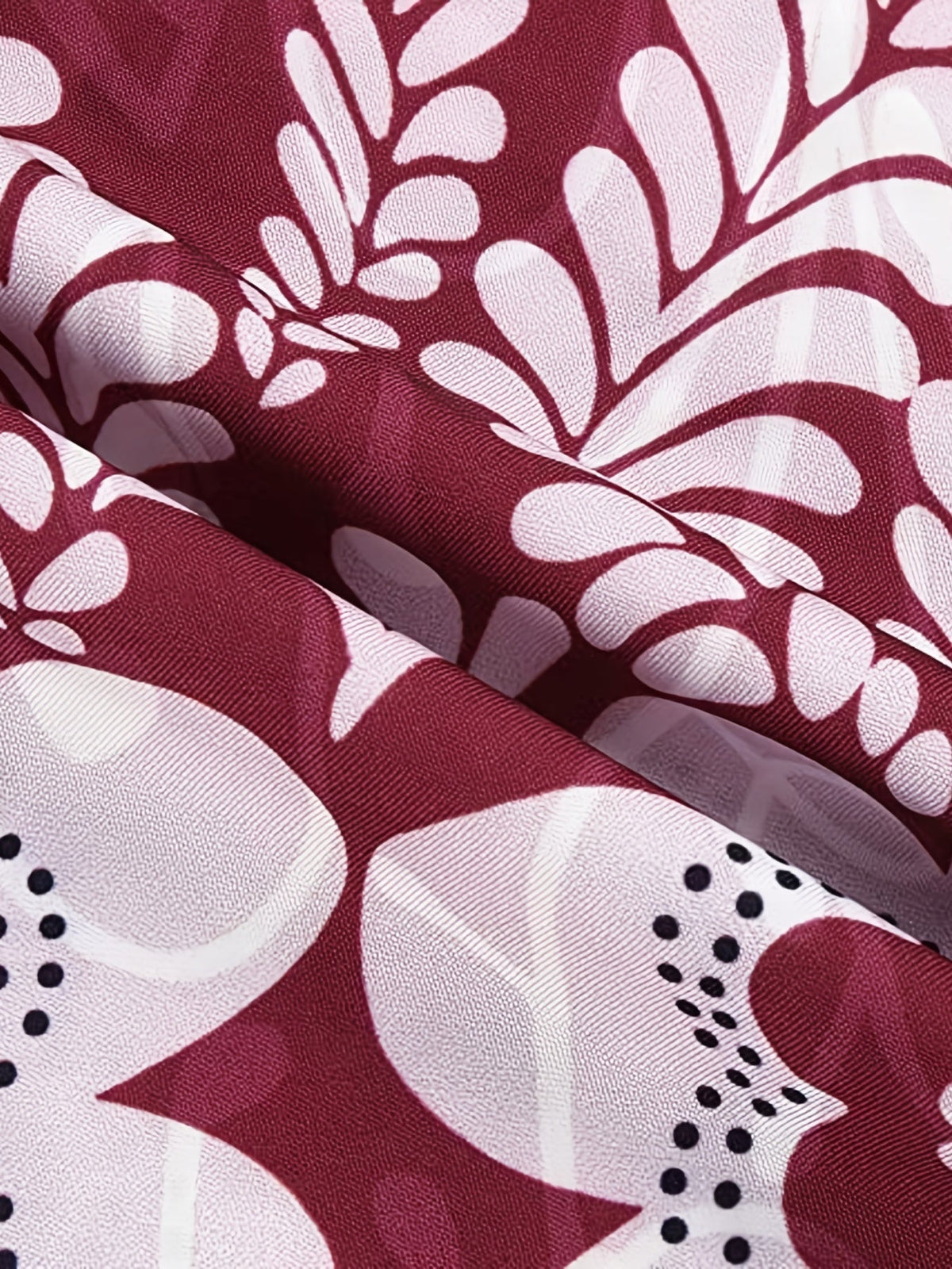 Retro Print Loose Long Dress, Short Sleeve V-neck Waist Summer Dresses