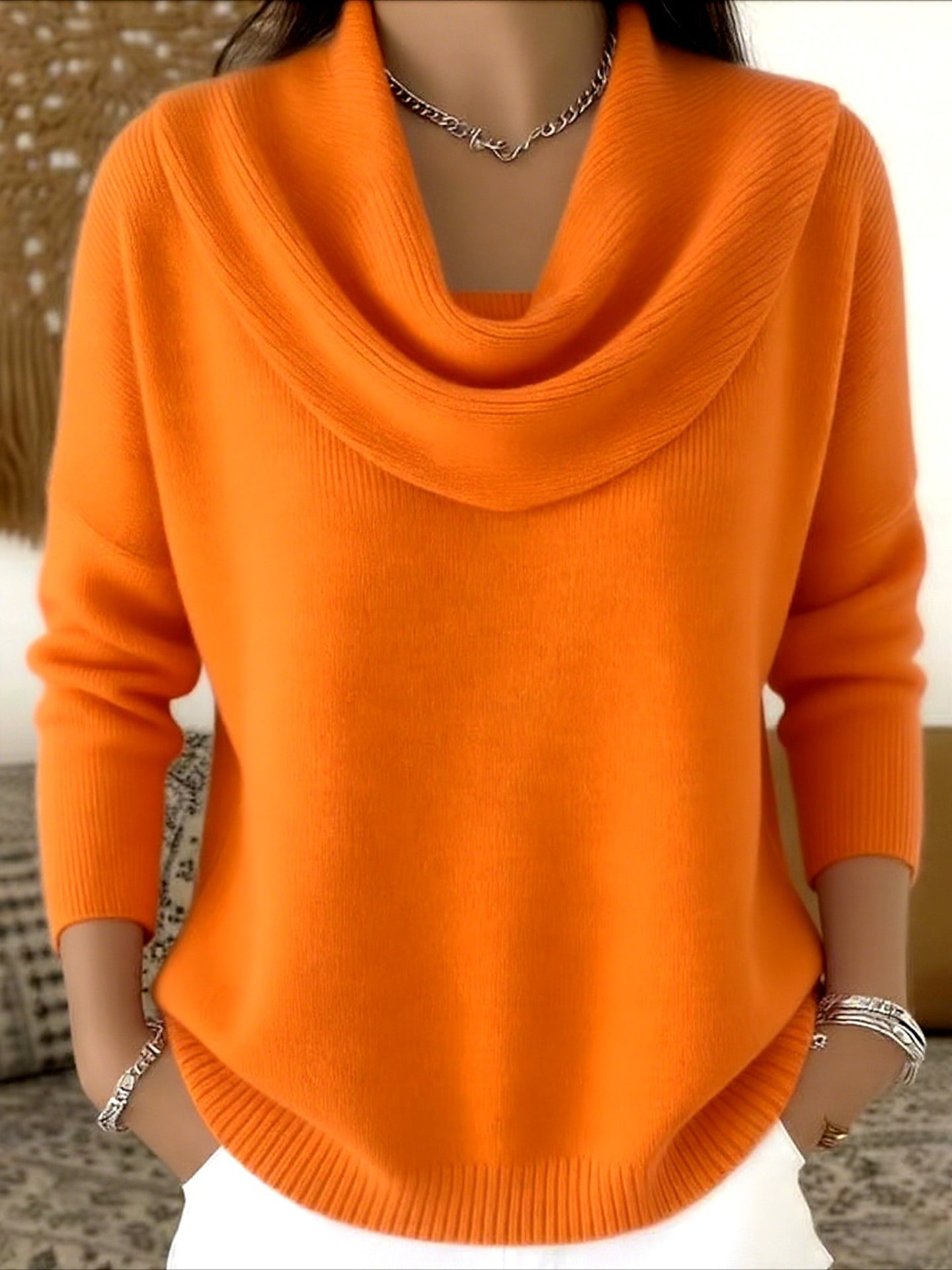 Crew Neck Long Sleeve Casual Sweater