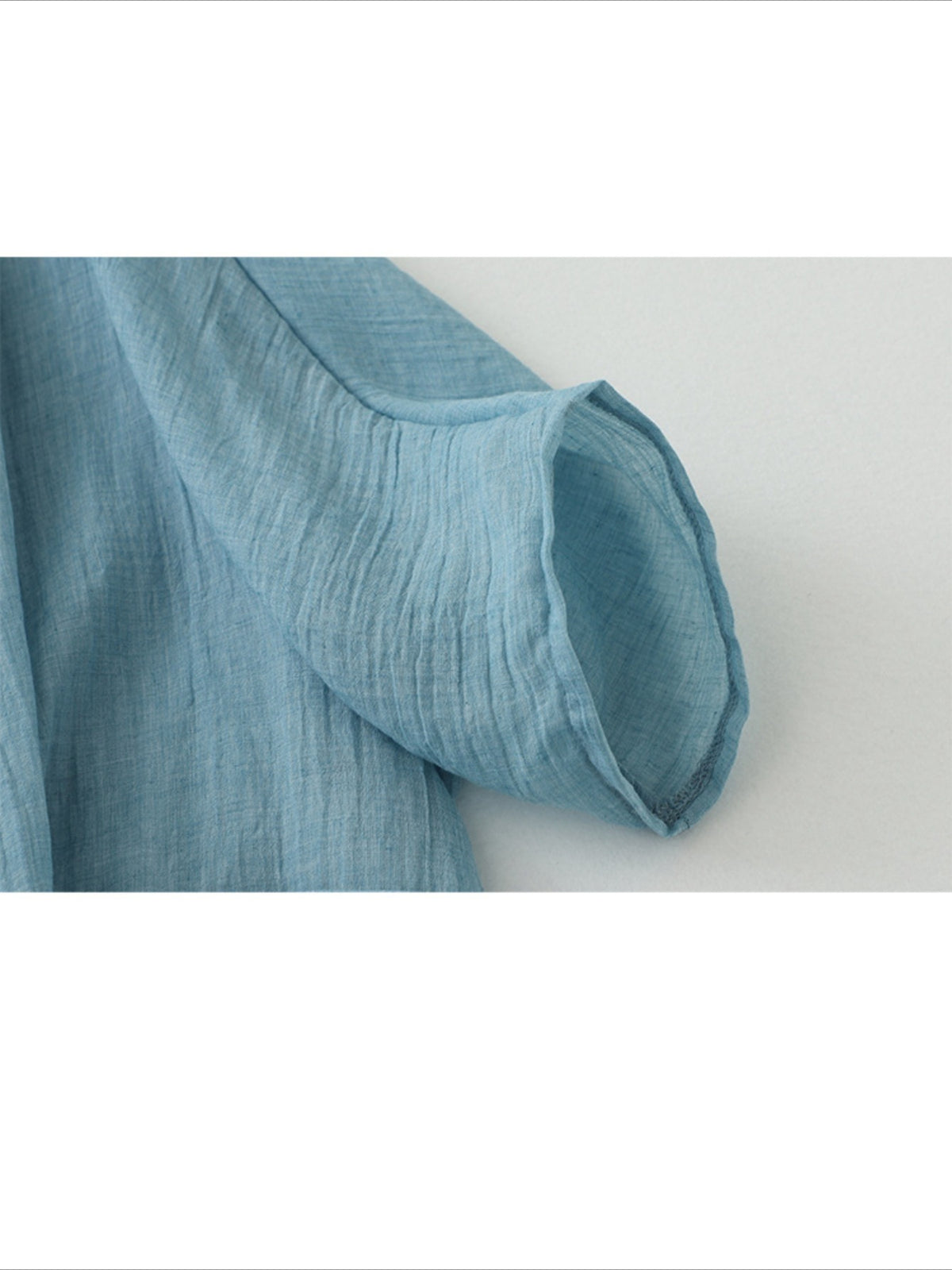 Long Loose Fit Casual Front Opening Short Sleeved and Linen Cover Lightweight and Linen Cardigan