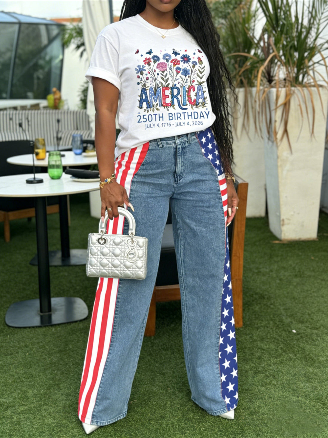 Vintage Floral Crew Neck Short Sleeve T-shirt