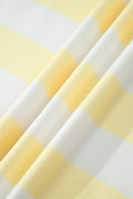 Yellow Stripe Exposed Seam Contrast Patchwork Oversized Top