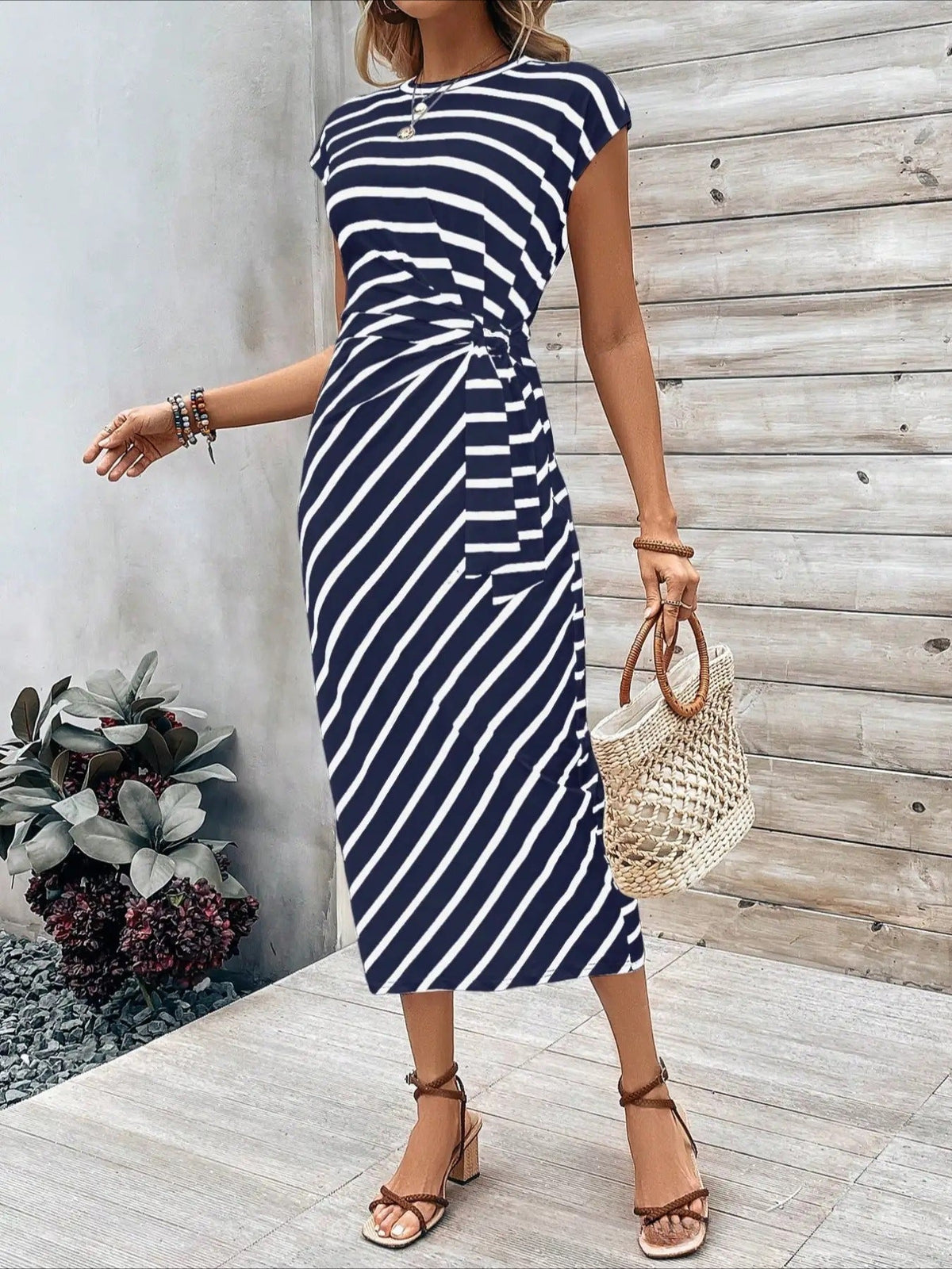 Sleeveless Round Neck Stylish Bodycon Dress