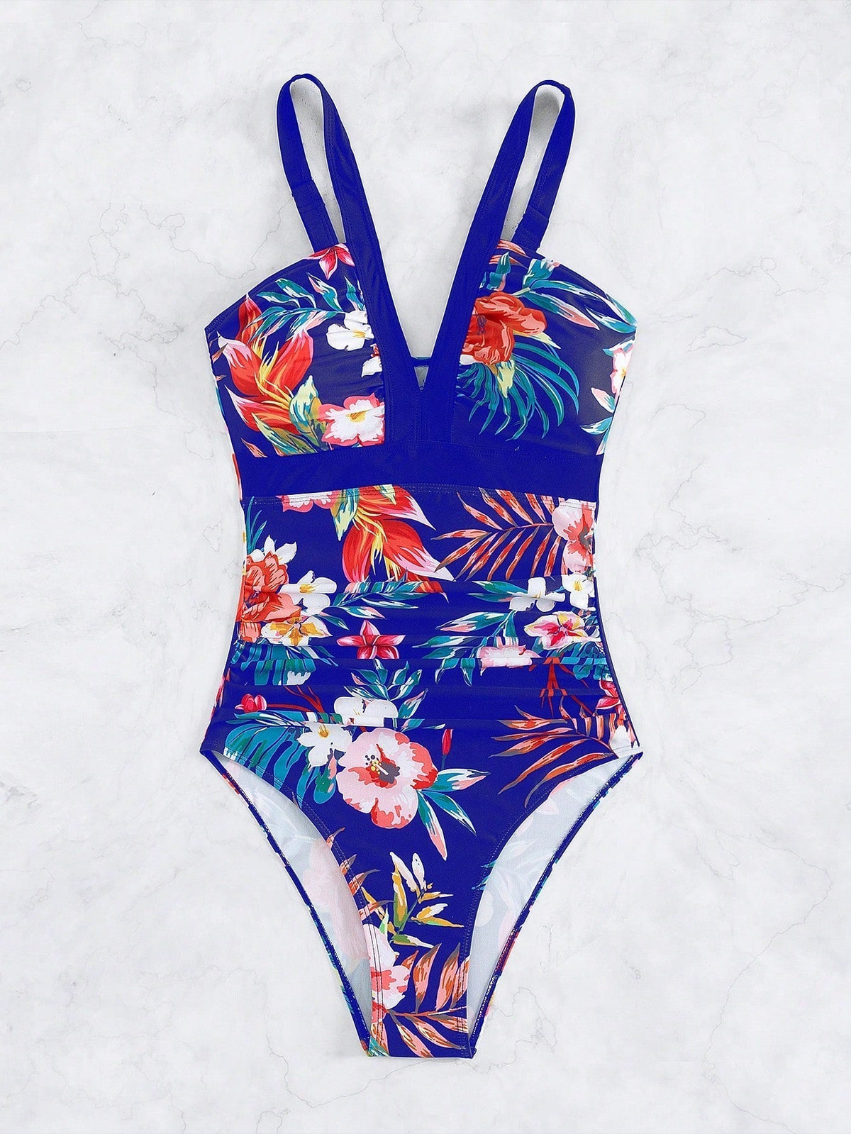 Tropical Print One Piece Swimsuit