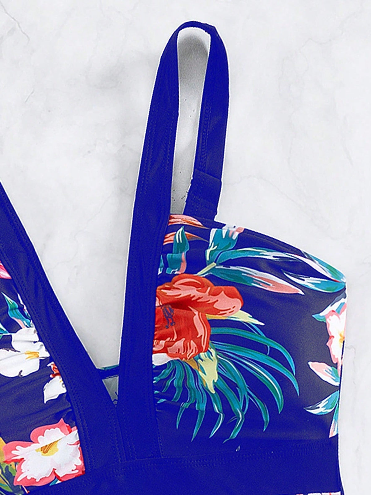 Tropical Print One Piece Swimsuit