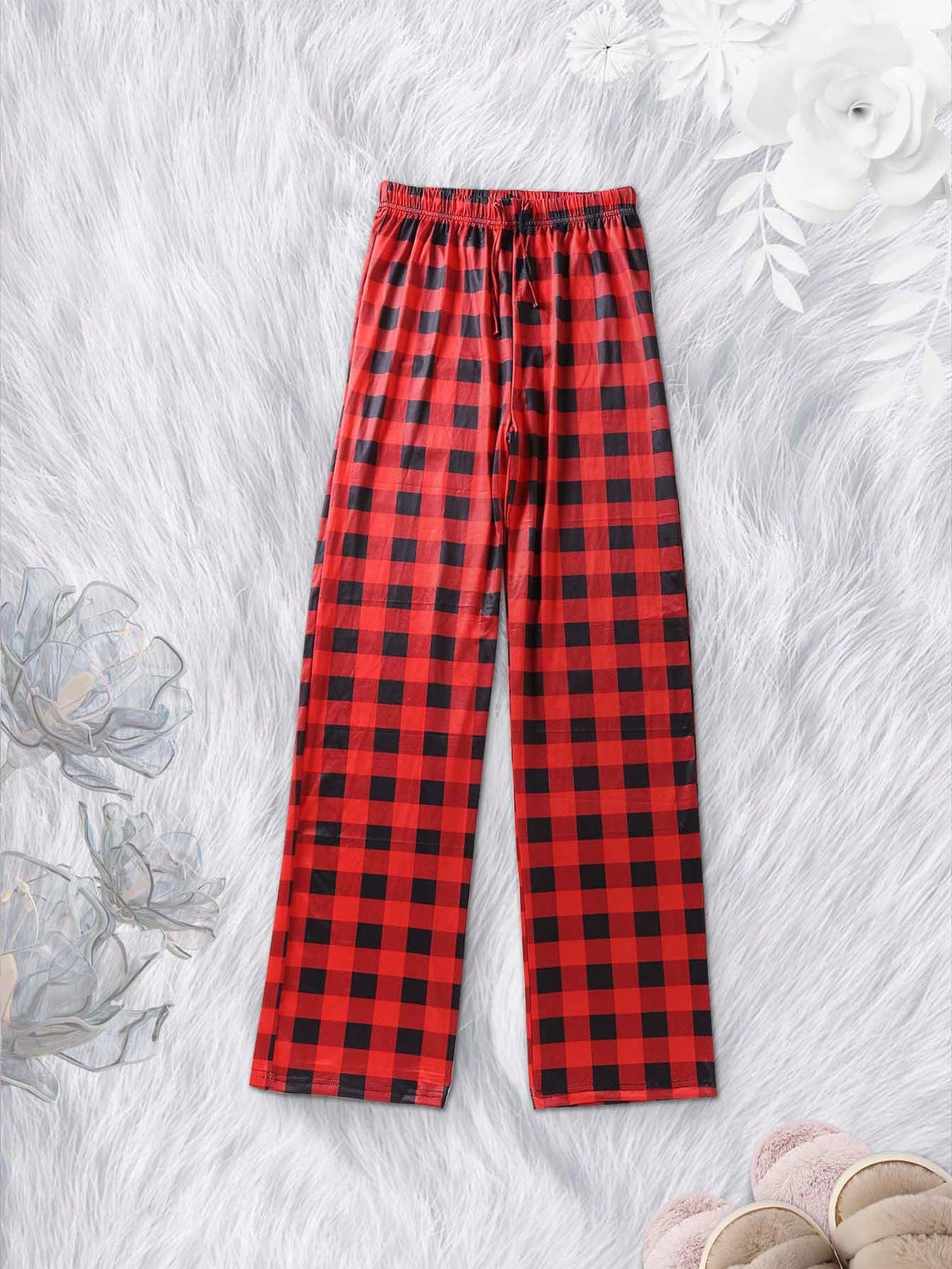 Loose Straight-Leg Casual Pants With High Waist And Floor-Length Design
