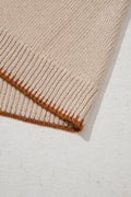 Parchment Contrast Trim Short Sleeve Knit HOWDY Western Sweater