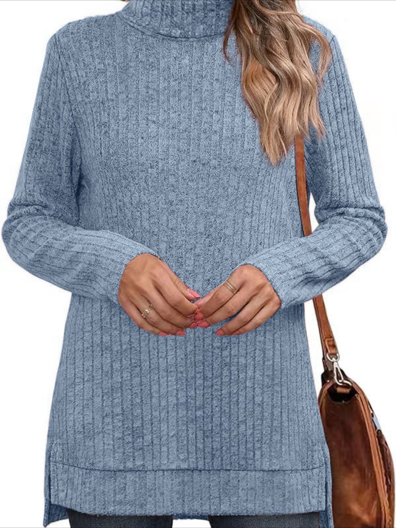 Pullover Turtle Neck Long Sleeve Sweater