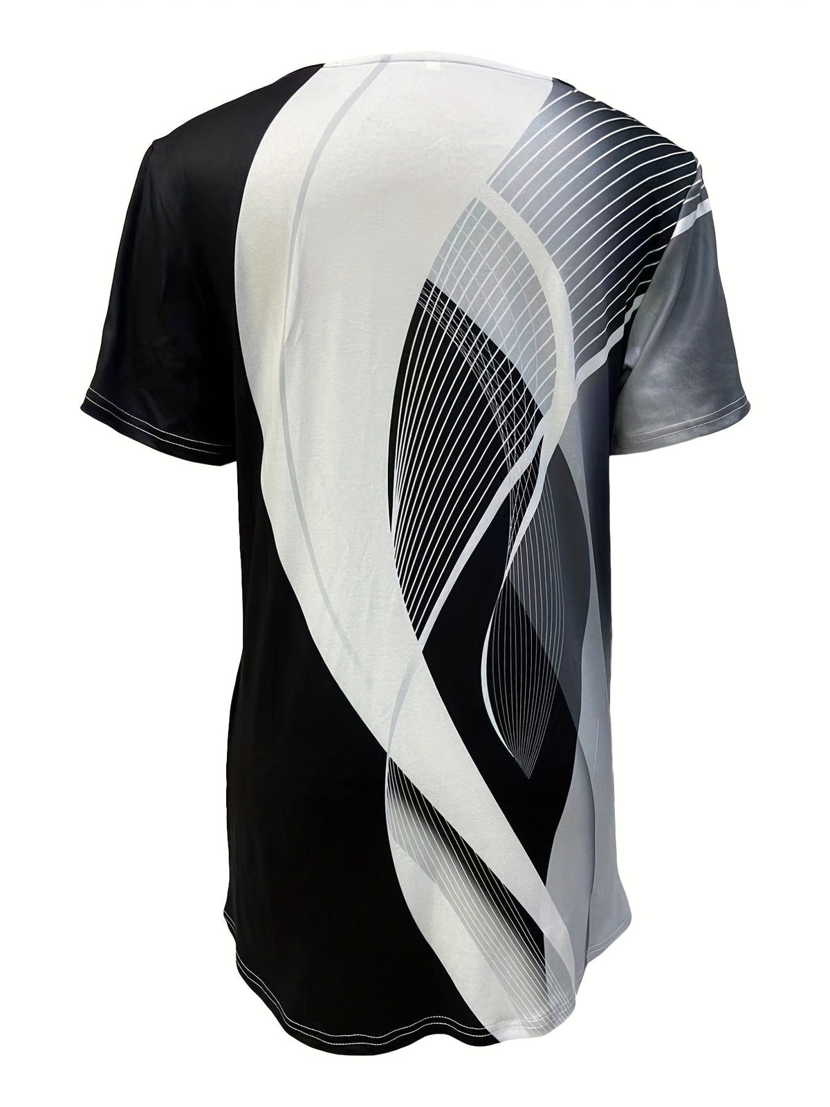 Casual T-shirt, Women's Allover Print Short Sleeve Round Neck Medium Stretch Tee