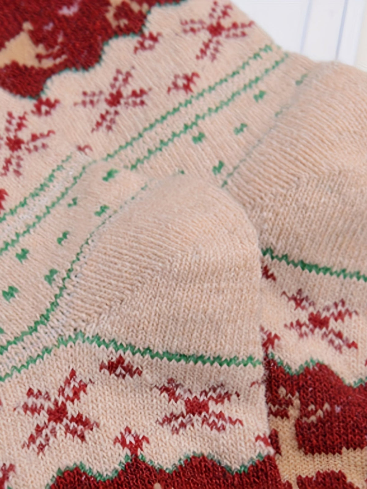 5 Pairs Christmas Elk Print Socks, Comfy & Warm Mid Tube Socks