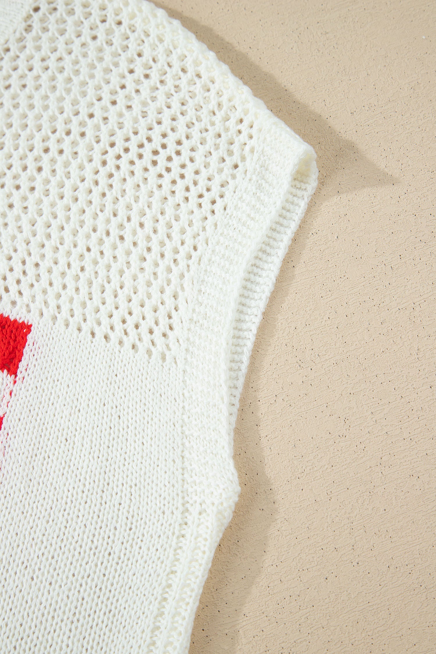 White Flag Graphic Short Sleeve Sweater Top