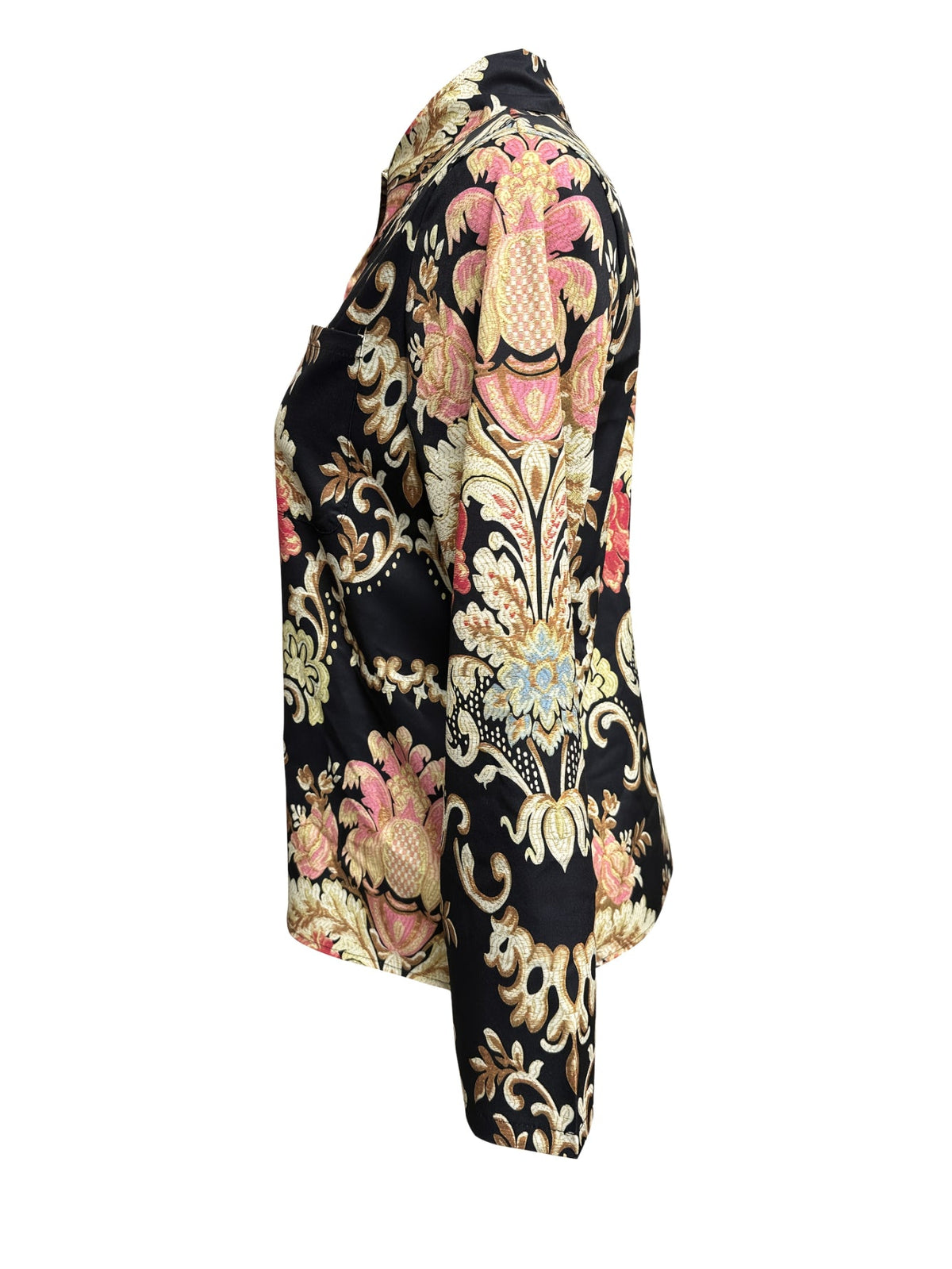 Vibrant Paisley & Floral Print Women's Long Sleeve Blouse