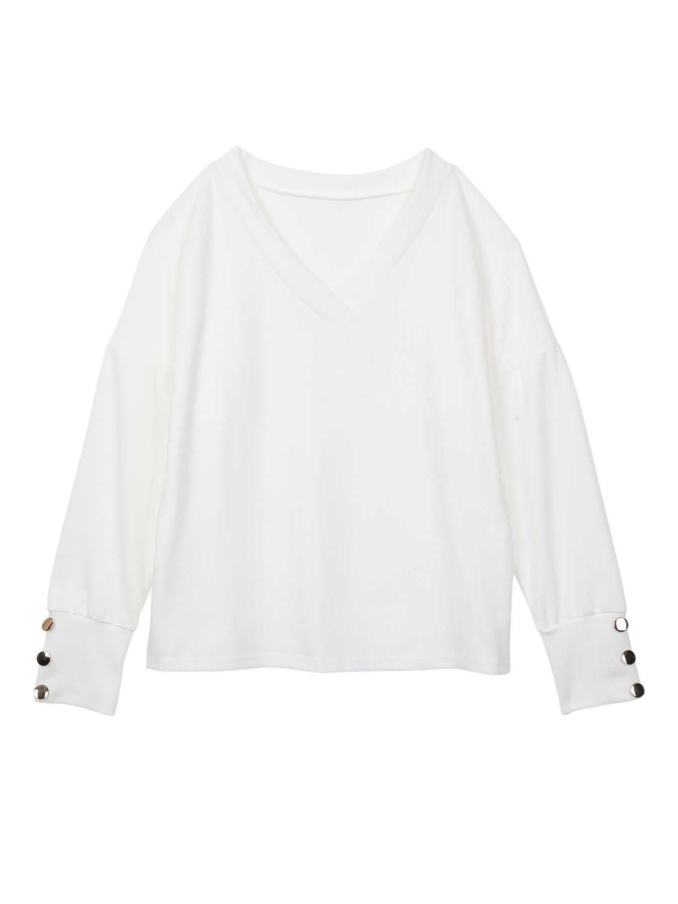 Basic Solid V-neck T-Shirt, Casual Long Sleeve Stretchy T-Shirt, Casual Every Day Tops