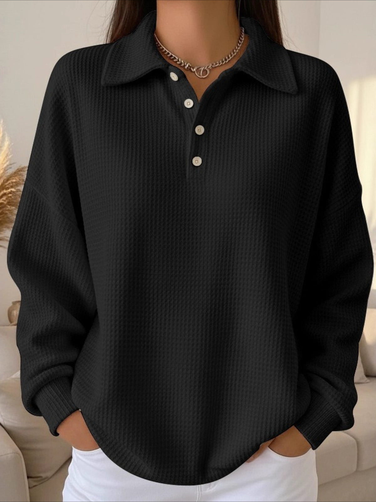Active Sports Fashion Long Sleeve Square Neck Regular Pullover Sweatshirt