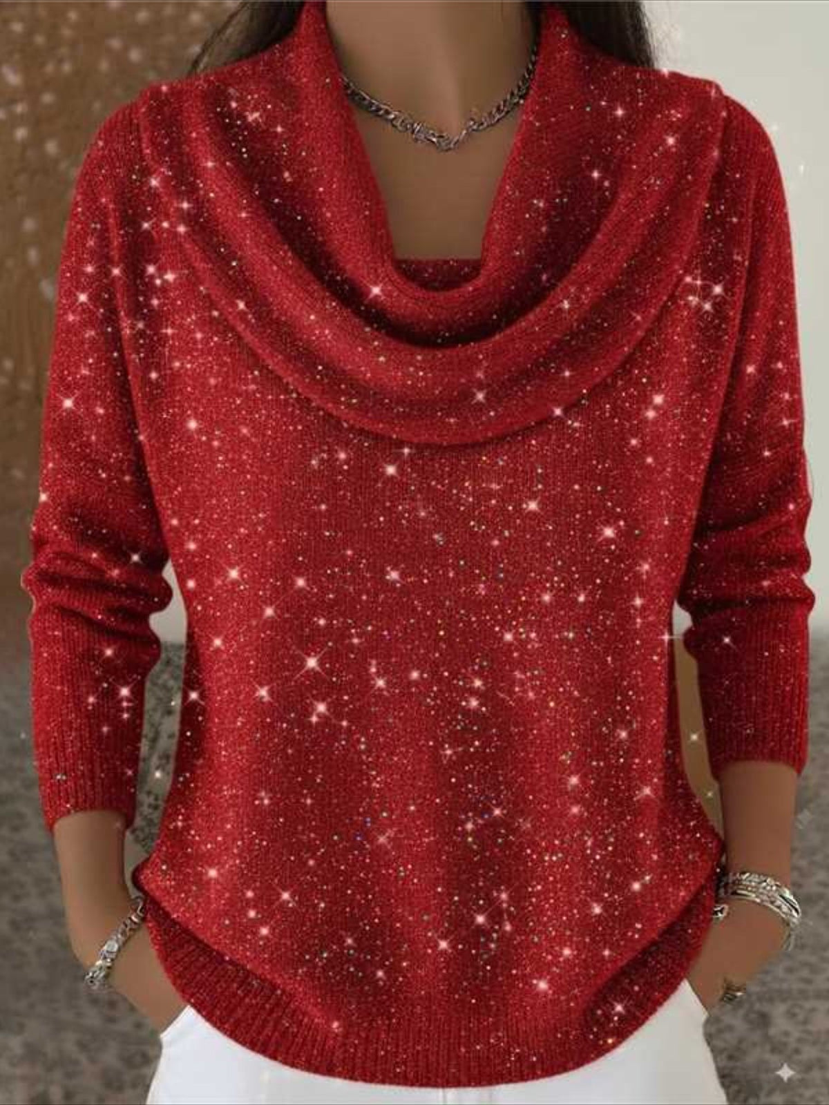 Crew Neck Long Sleeve Casual Sweater