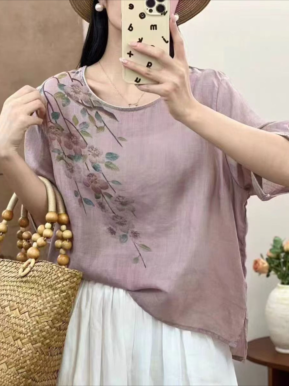 Elegant Cotton And Linen Shirt