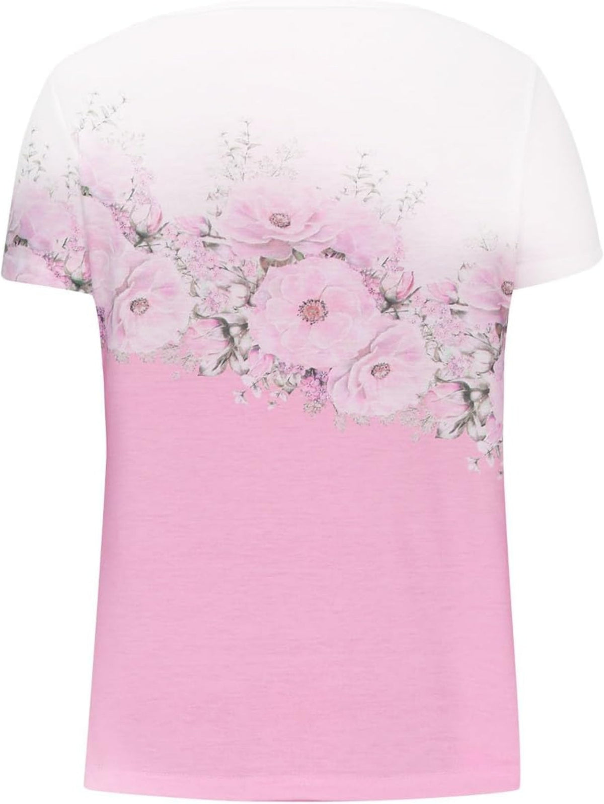 V Neck Short Sleeve Cute Print Graphic Tees