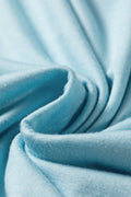 Light Blue Ruffled Short Sleeve Plus Size Casual Blouse