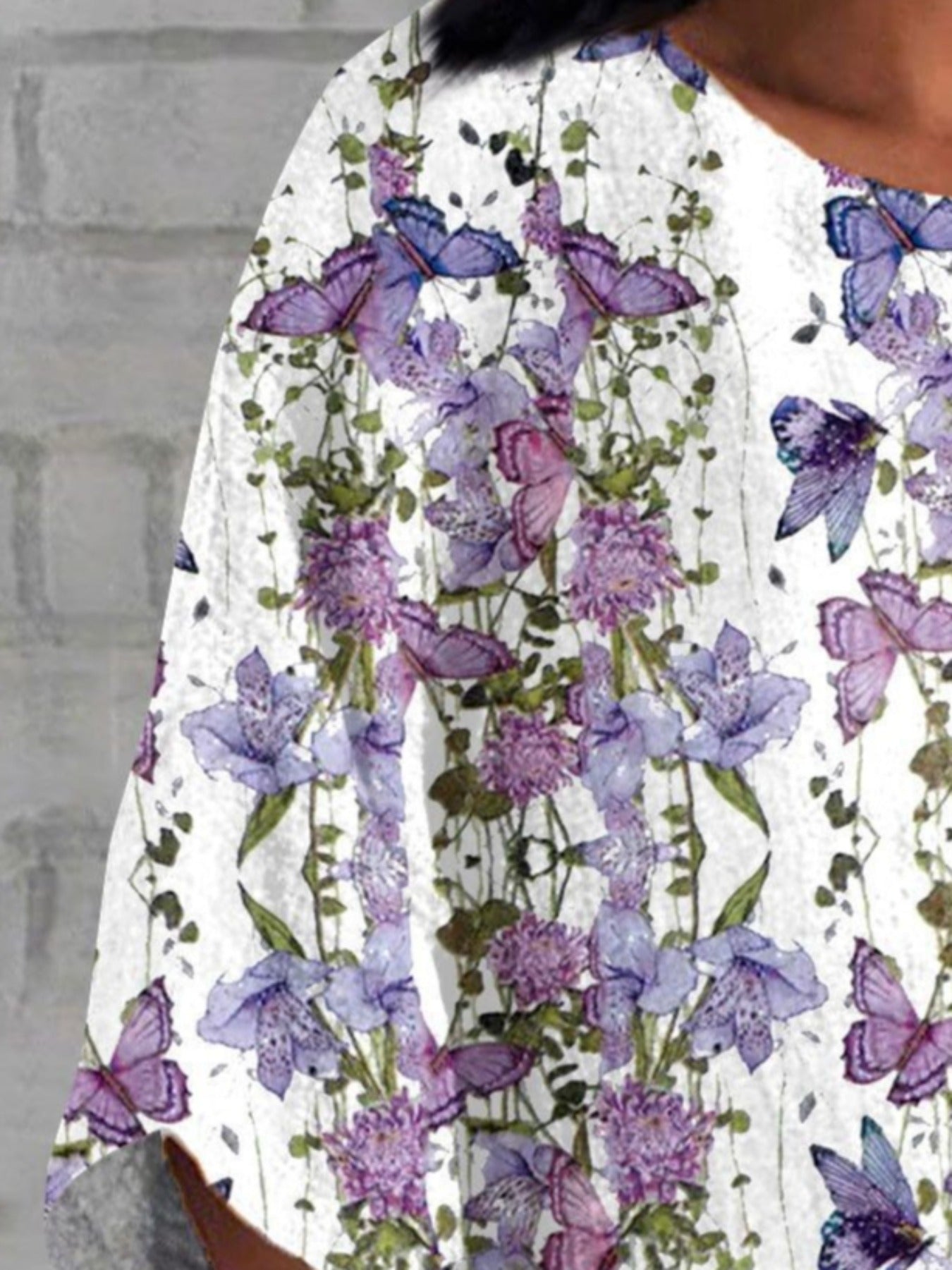 Floral Half Sleeve Crew Neck Casual Summer Top