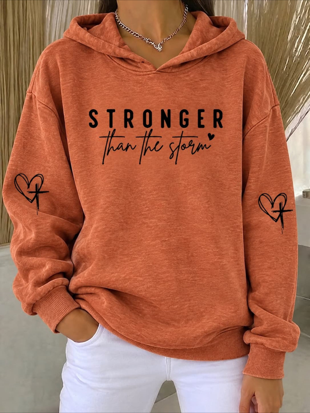 Fleece lining Long Sleeve Vintage Spring/Fall Hoodie