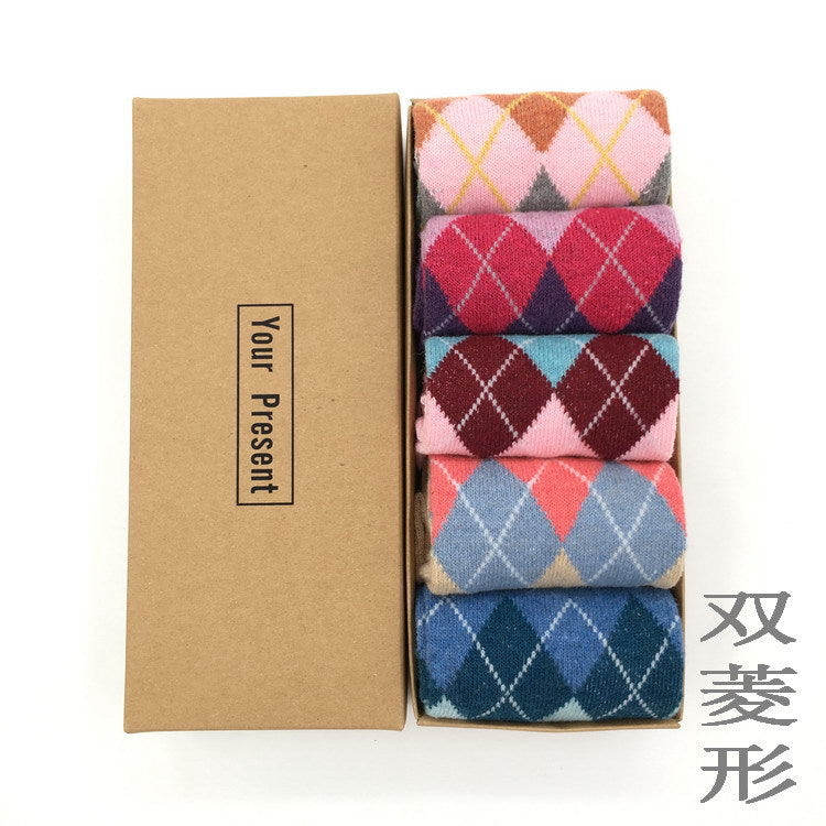 5 Pairs Christmas Elk Print Socks, Comfy & Warm Mid Tube Socks