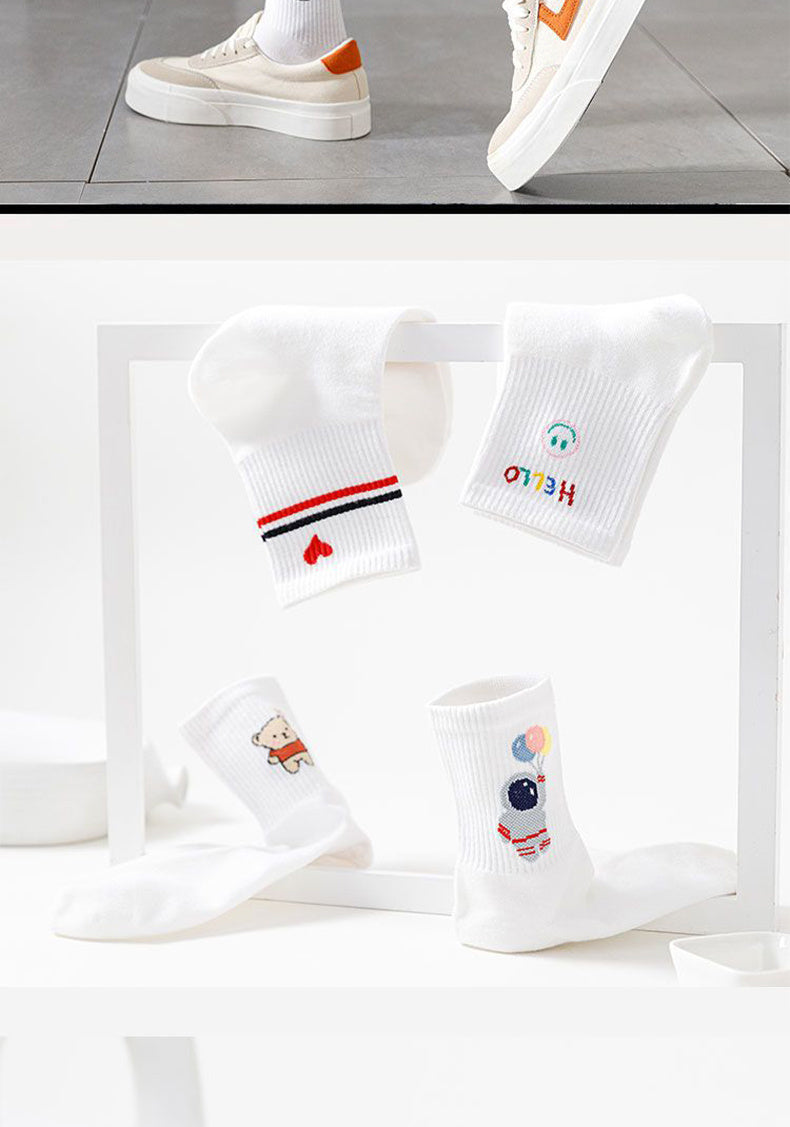 Academic Style Stocks, Cute & Soft Crew Socks, Stylish Korean Fashion Aesthetic