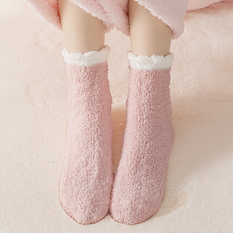 Thickened Fuzzy Socks, Comfy & Warm Mid Tube Socks, Women's Stockings & Hosiery