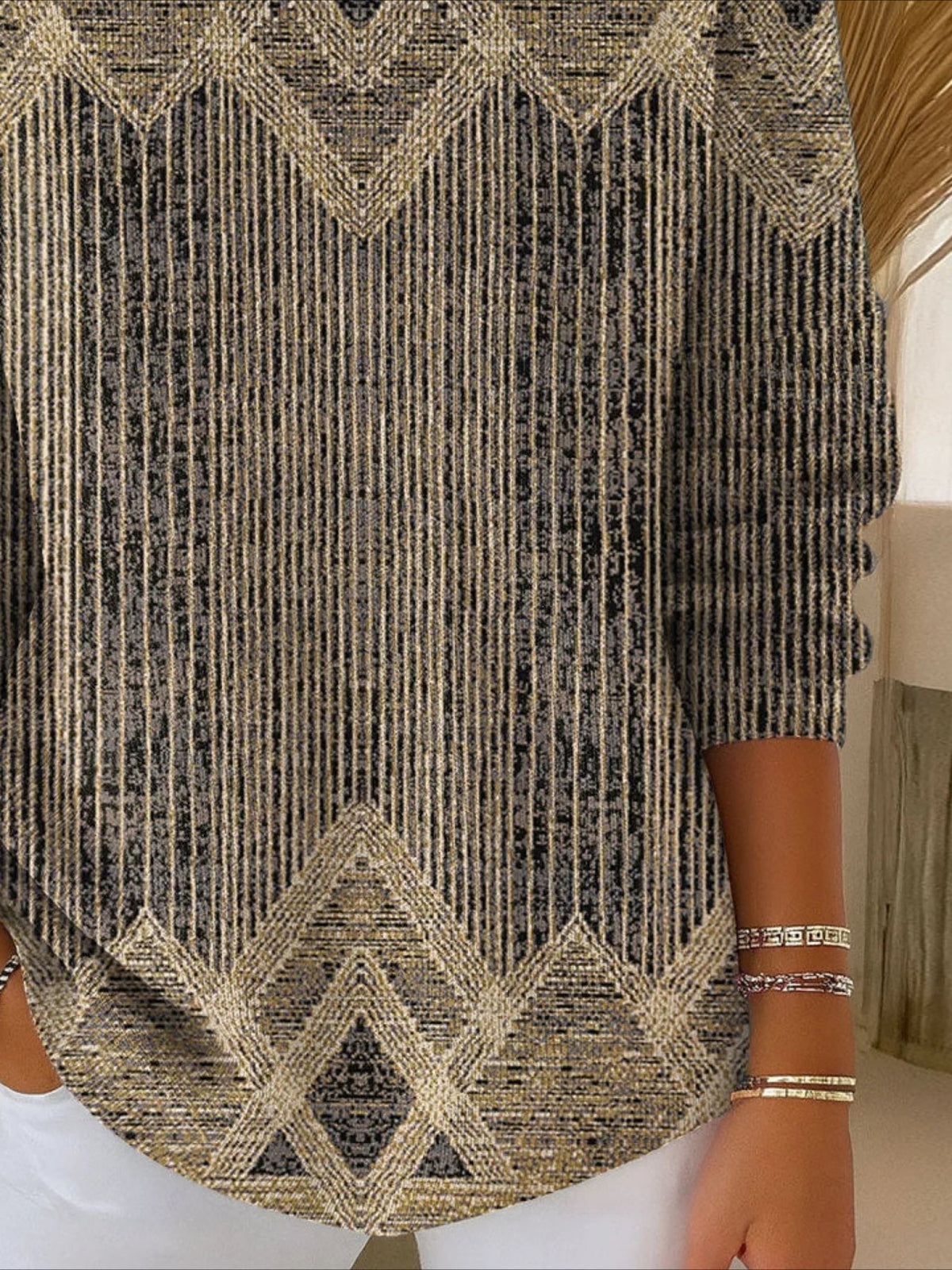 Casual Abstract Sweater Tee
