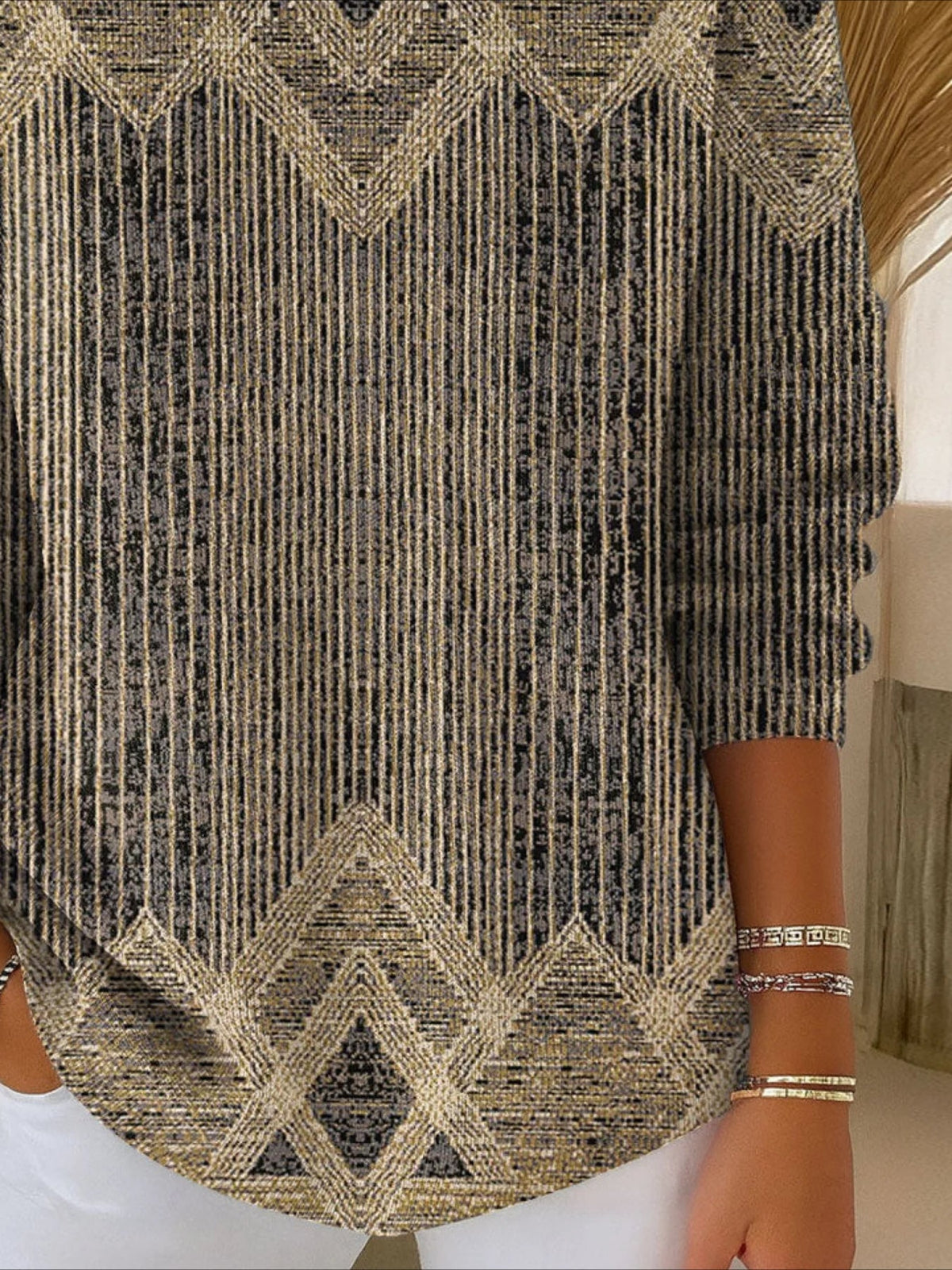 Casual Abstract Sweater Tee
