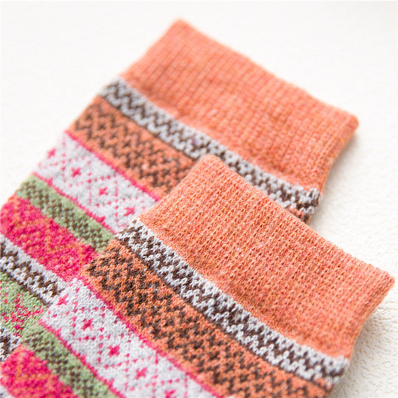 5 Pairs Women's Cotton Blend Socks. Thick, Warm And Cozy Crew Socks