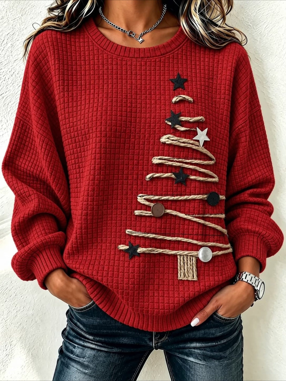Christmas Snowman Casual Crew Neck Regular Fit Sweatshirt