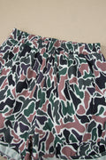 Multicolour Camouflage Print Athletic Lined Shorts