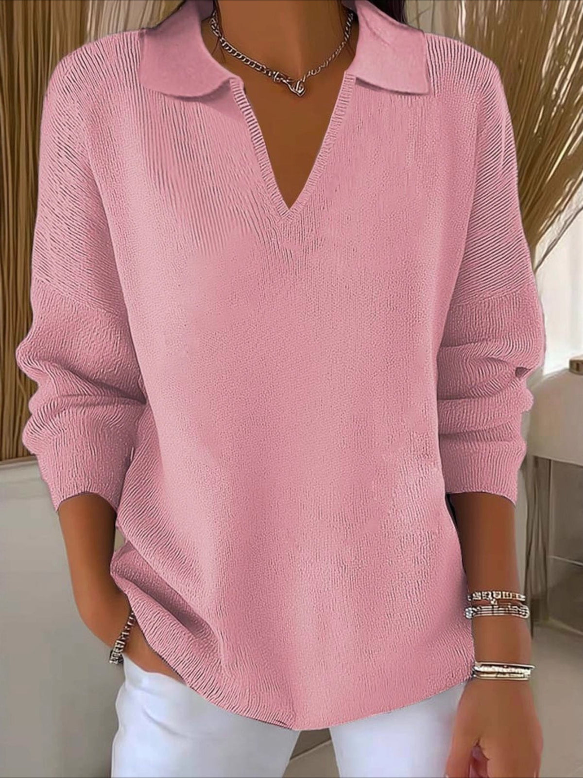 Classic Casual Lapel Sweater