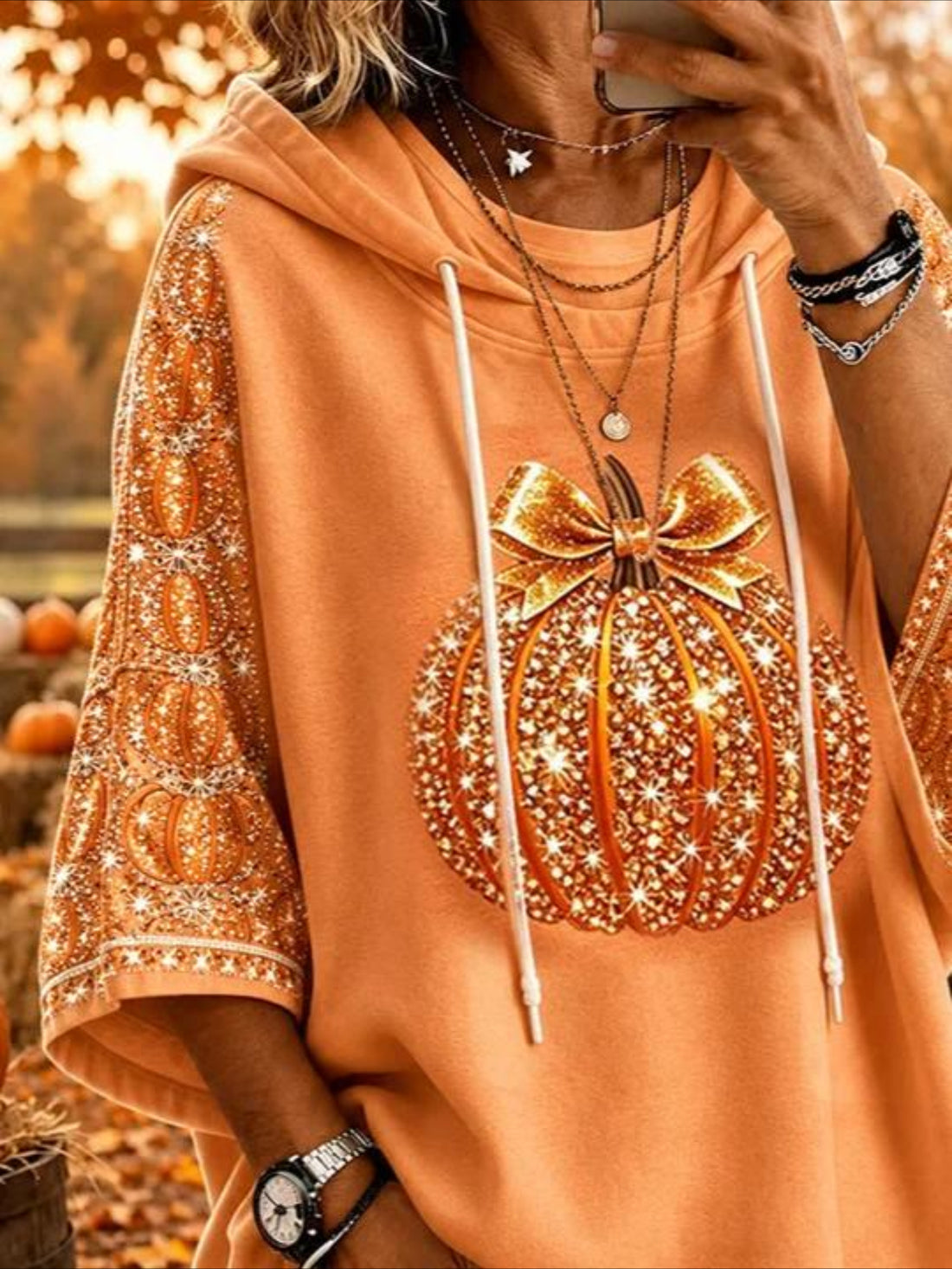 Halloween Printing Half Sleeve Vintage Daily Spring/Fall Hoodie