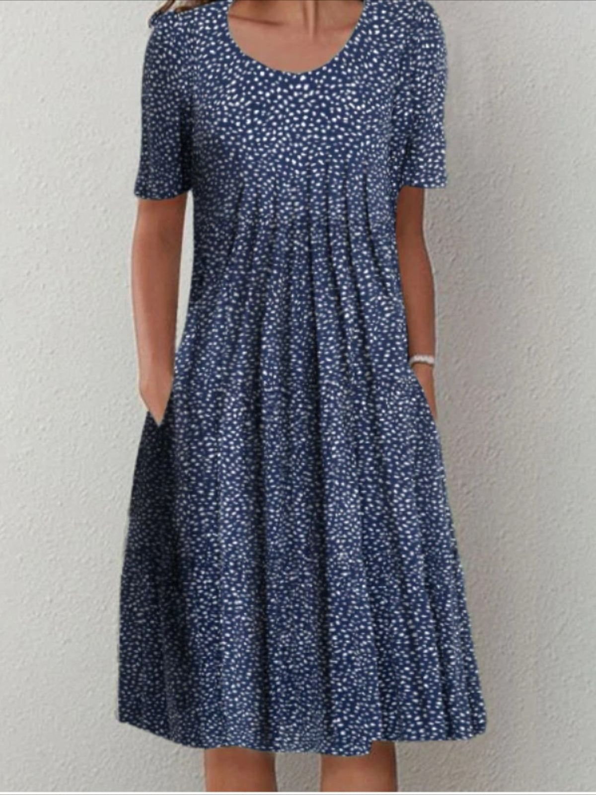 Casual Vacation Commute Floral Print Round Neck Short Sleeve Dress
