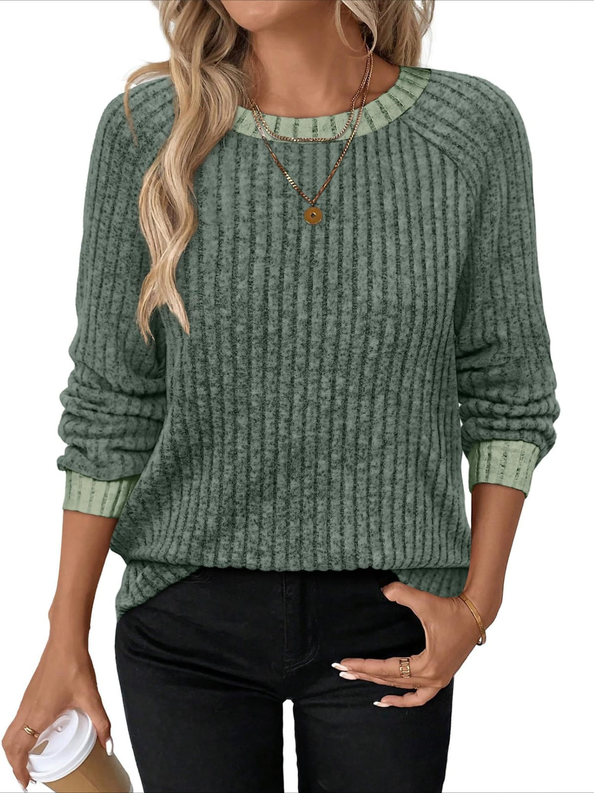 Loose Casual Fluff/Granular Fleece Fabric T-Shirt