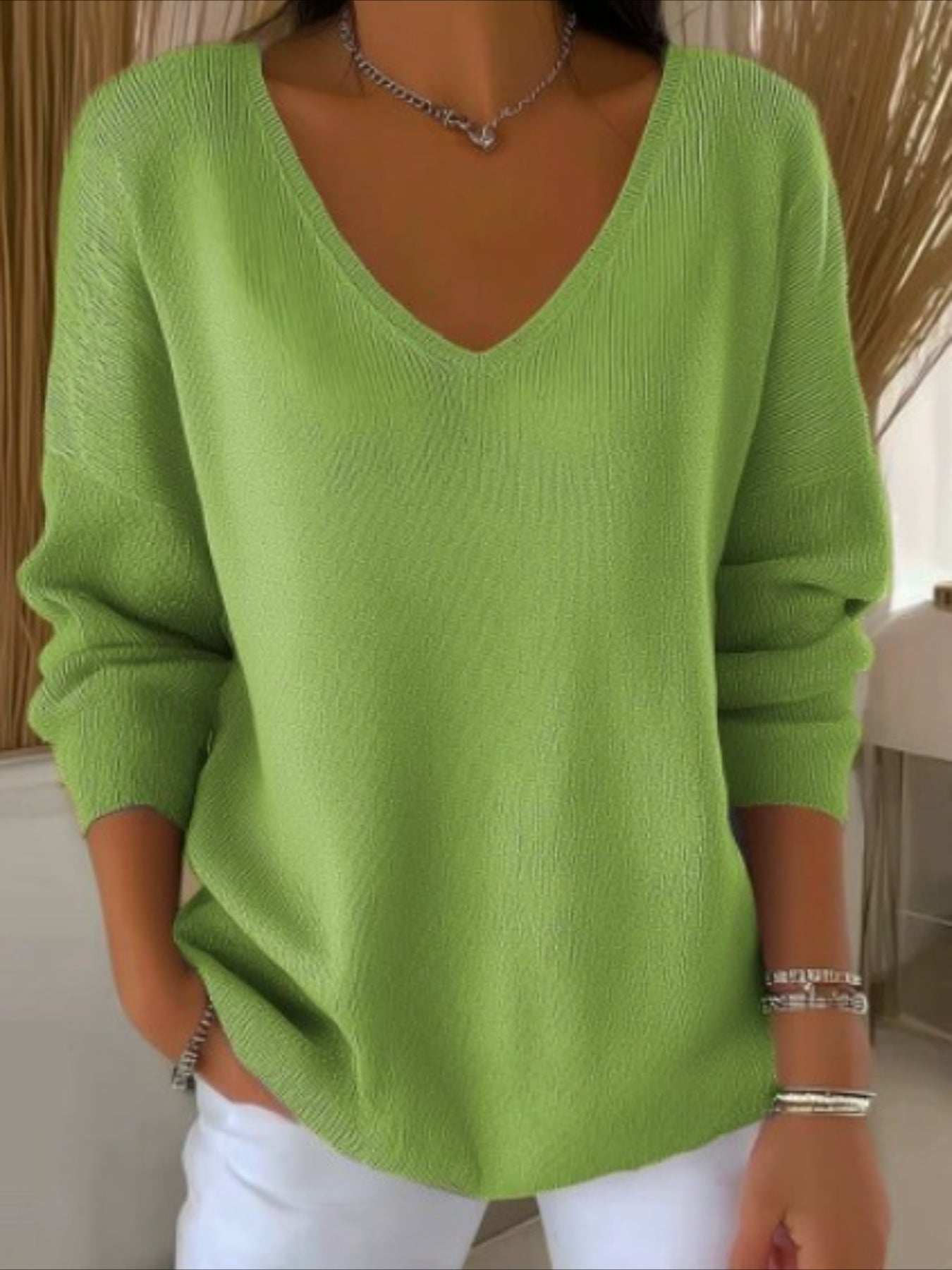 Women Floral Long Sleeve Comfy Casual Sweater Tee