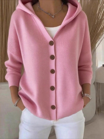 Soft and Comfortable Casual Long-sleeved Hooded Cardigan