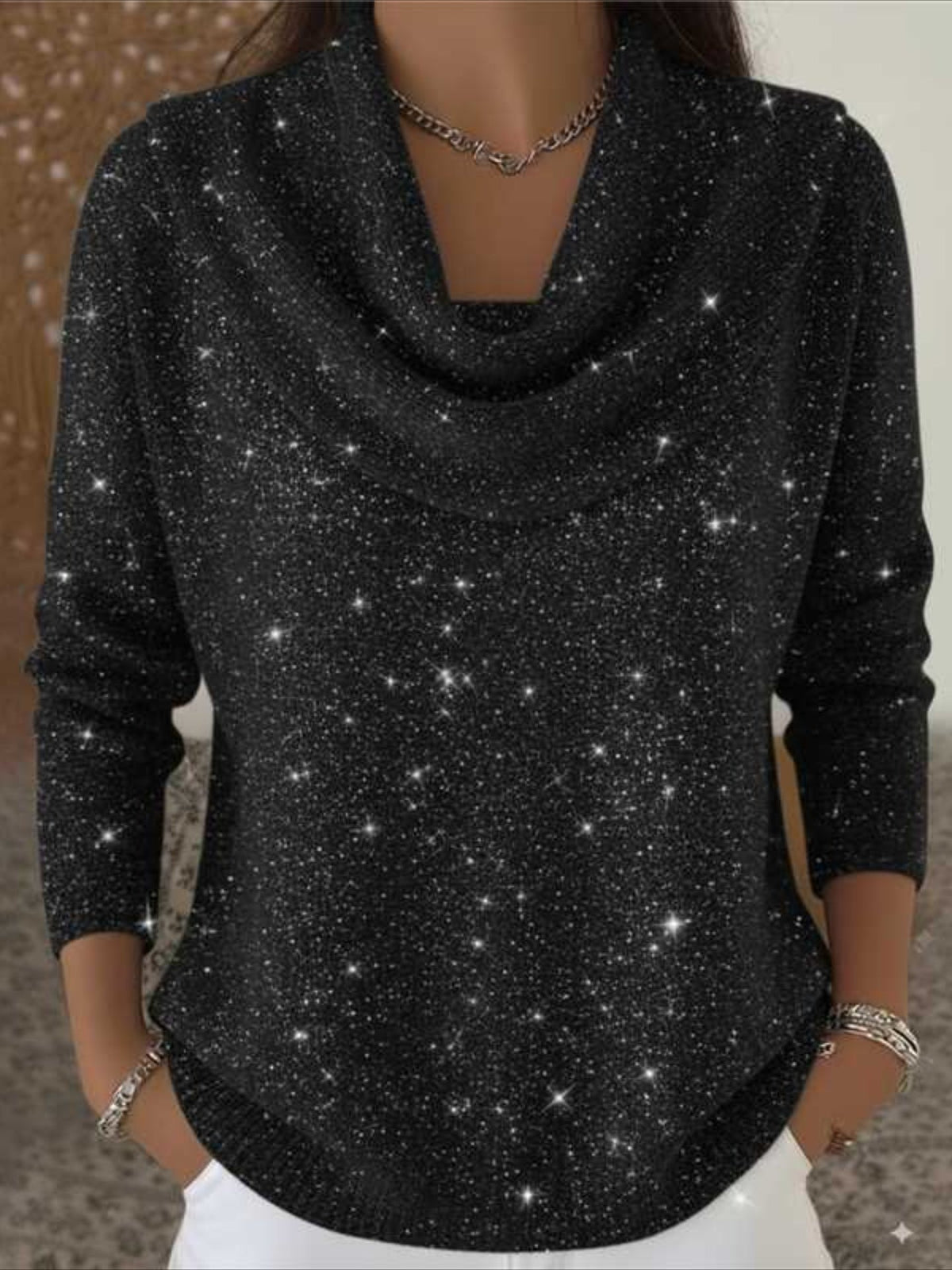 Crew Neck Long Sleeve Casual Sweater