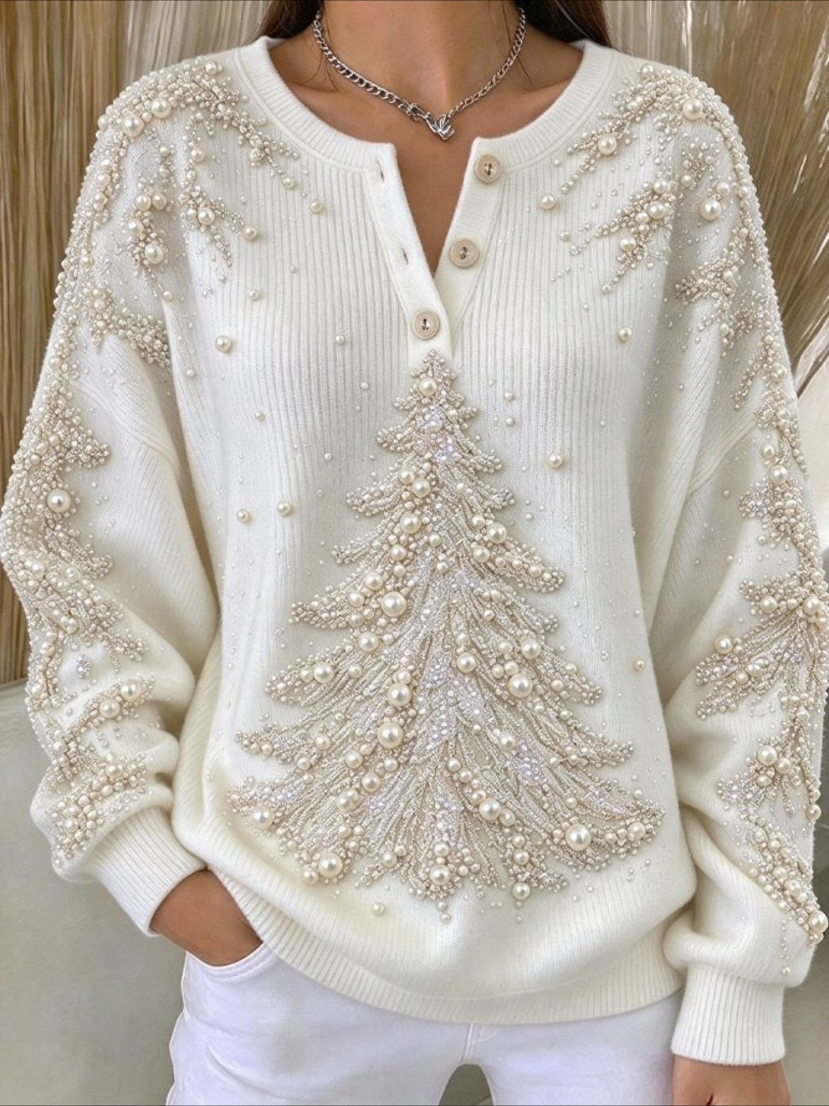 Elegant Christmas Tree Casual Sweatshirt