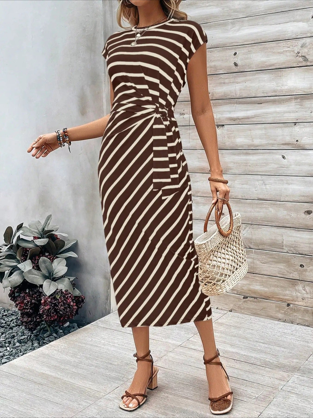 Sleeveless Round Neck Stylish Bodycon Dress