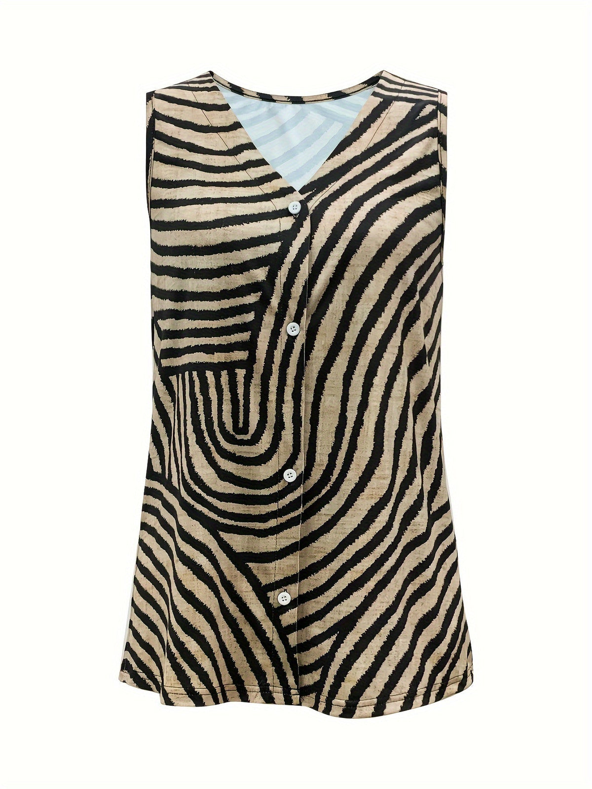 Button-Front Lightweight Elegant Blouse-like Vest