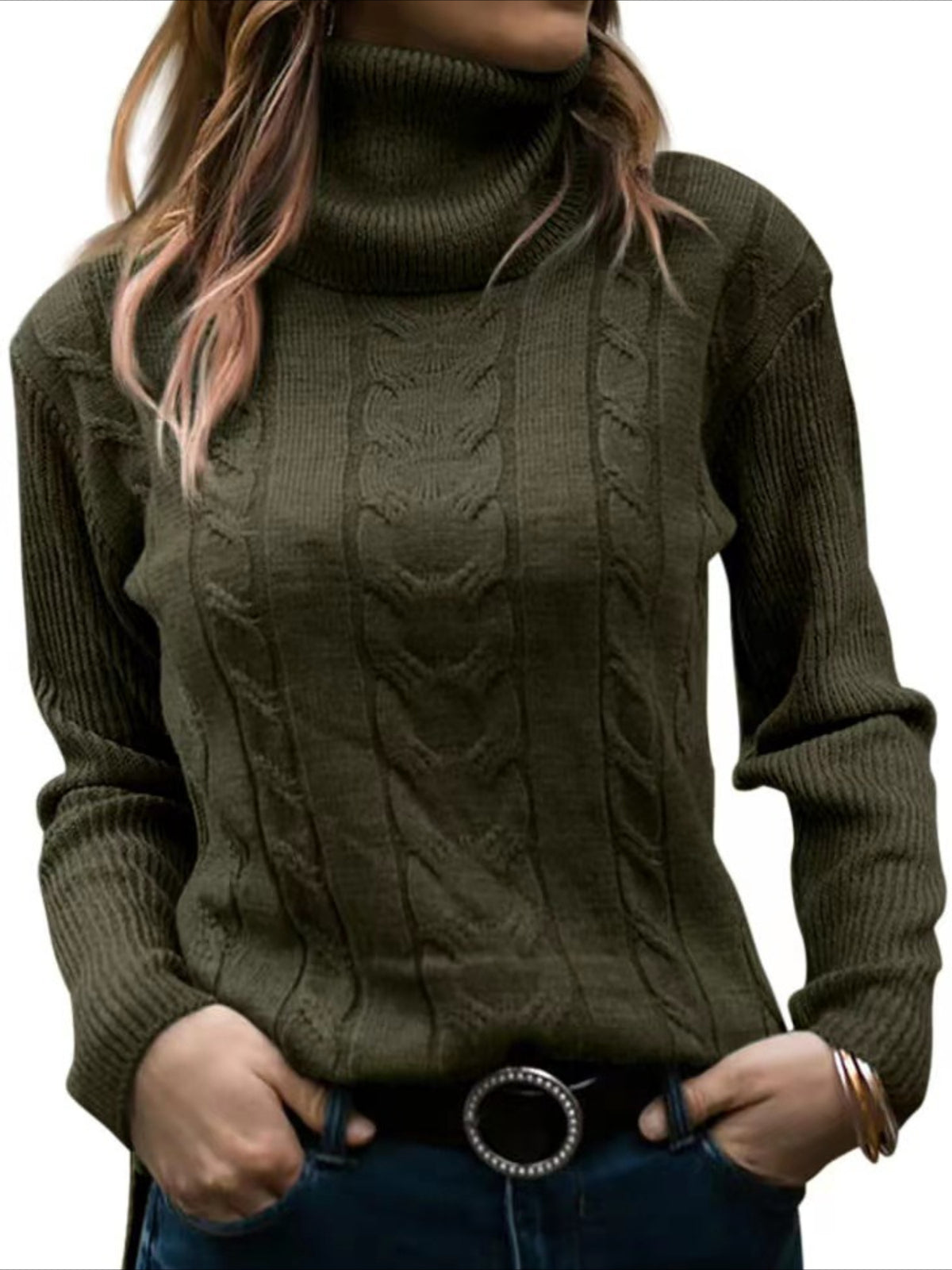 Turtleneck Casual Regular Fit Sweater