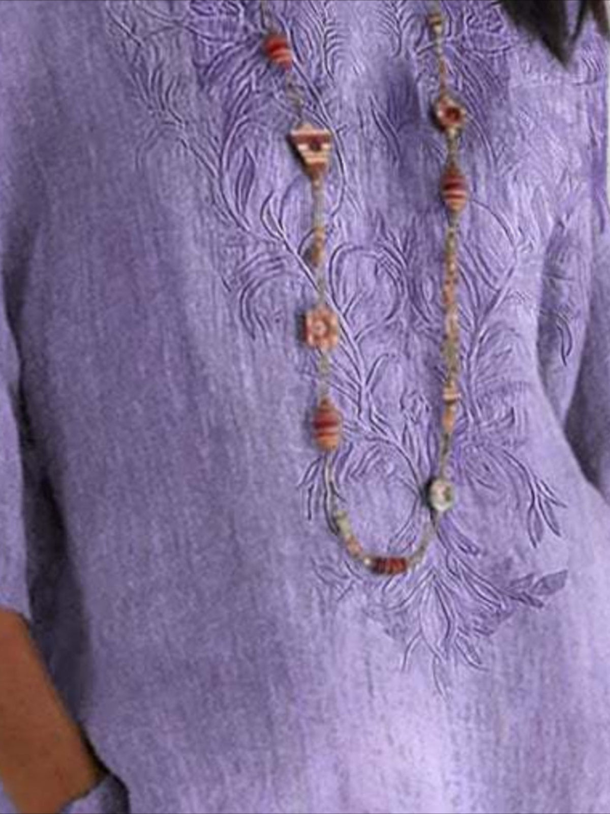 Short Sleeve Plain Embroidery Crew Neck Daily Casual Top