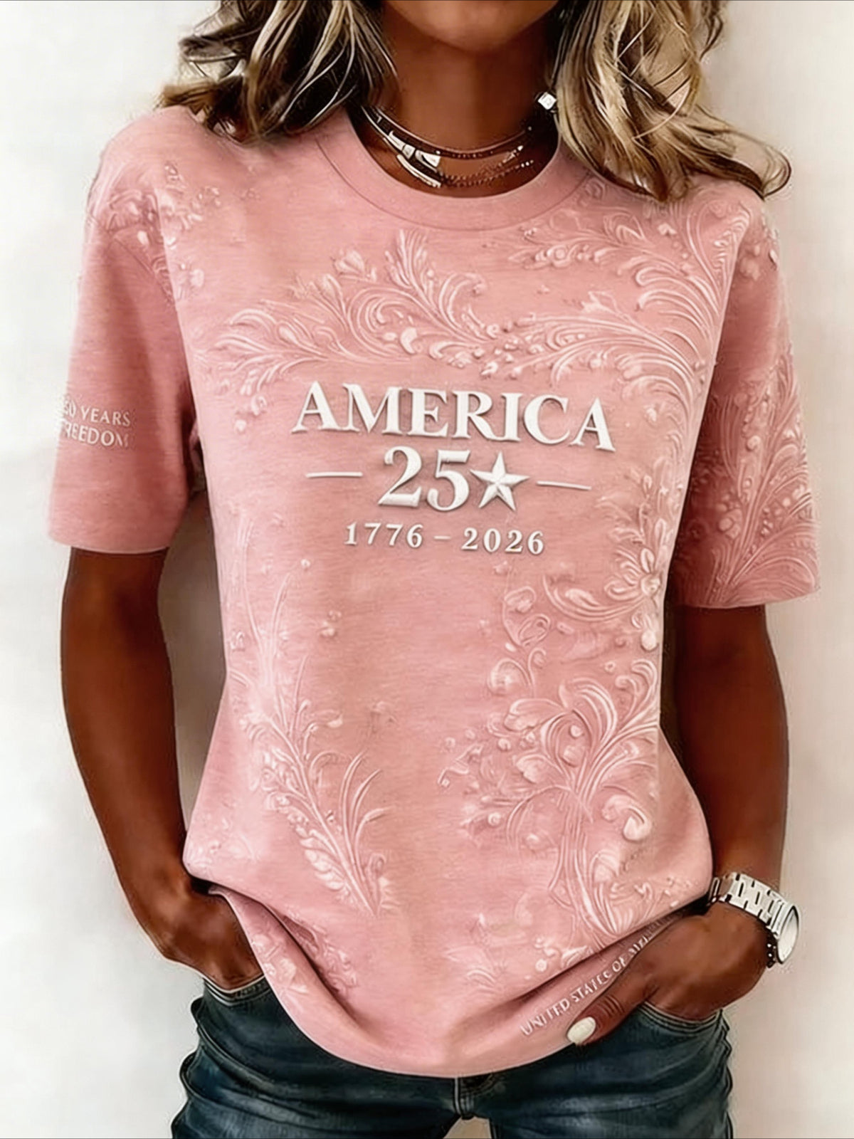 Casual Letter Pattern Crew Neck Short Sleeve T-shirt