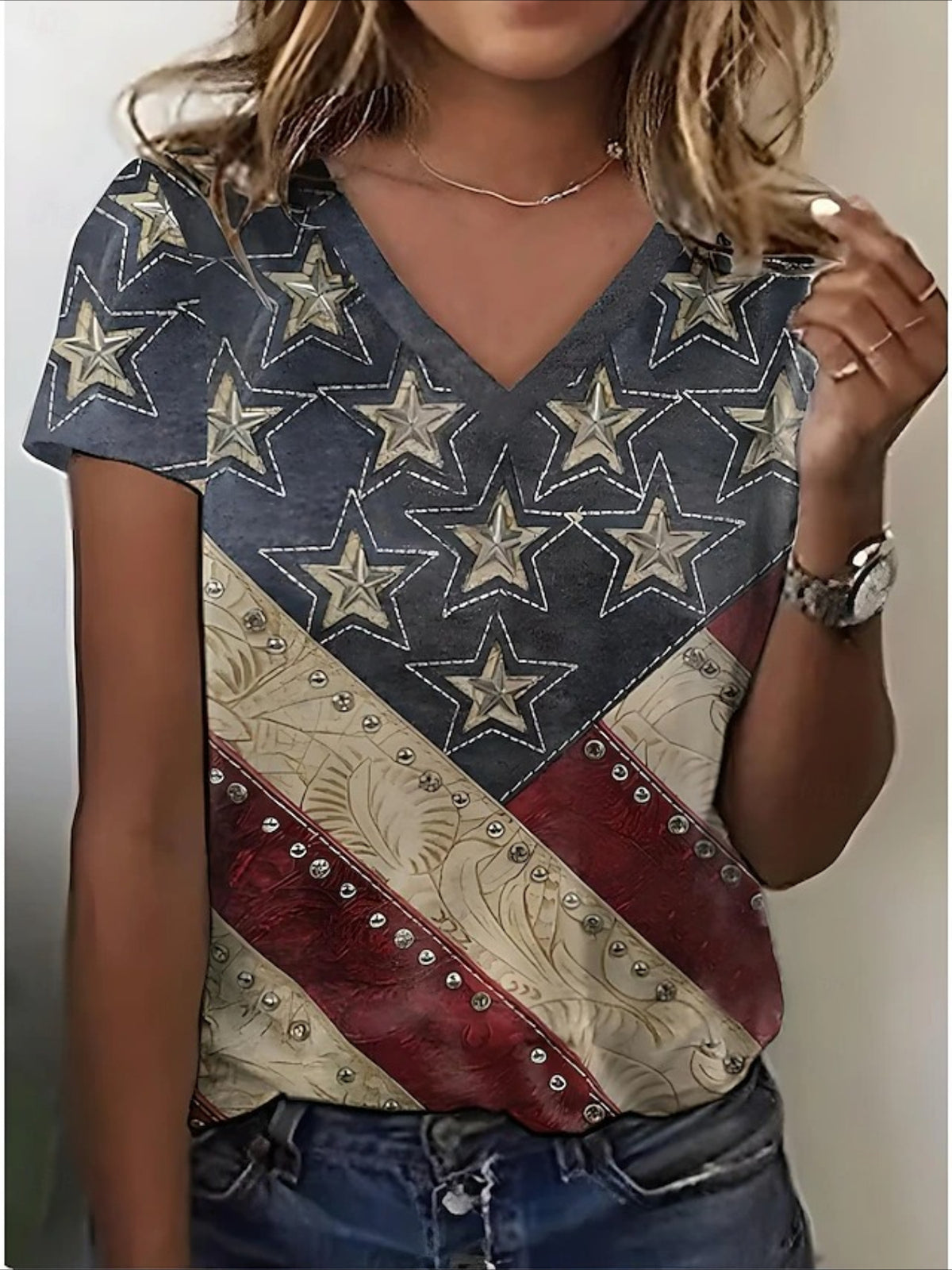 Vintage America 250th Anniversary Print T-Shirt