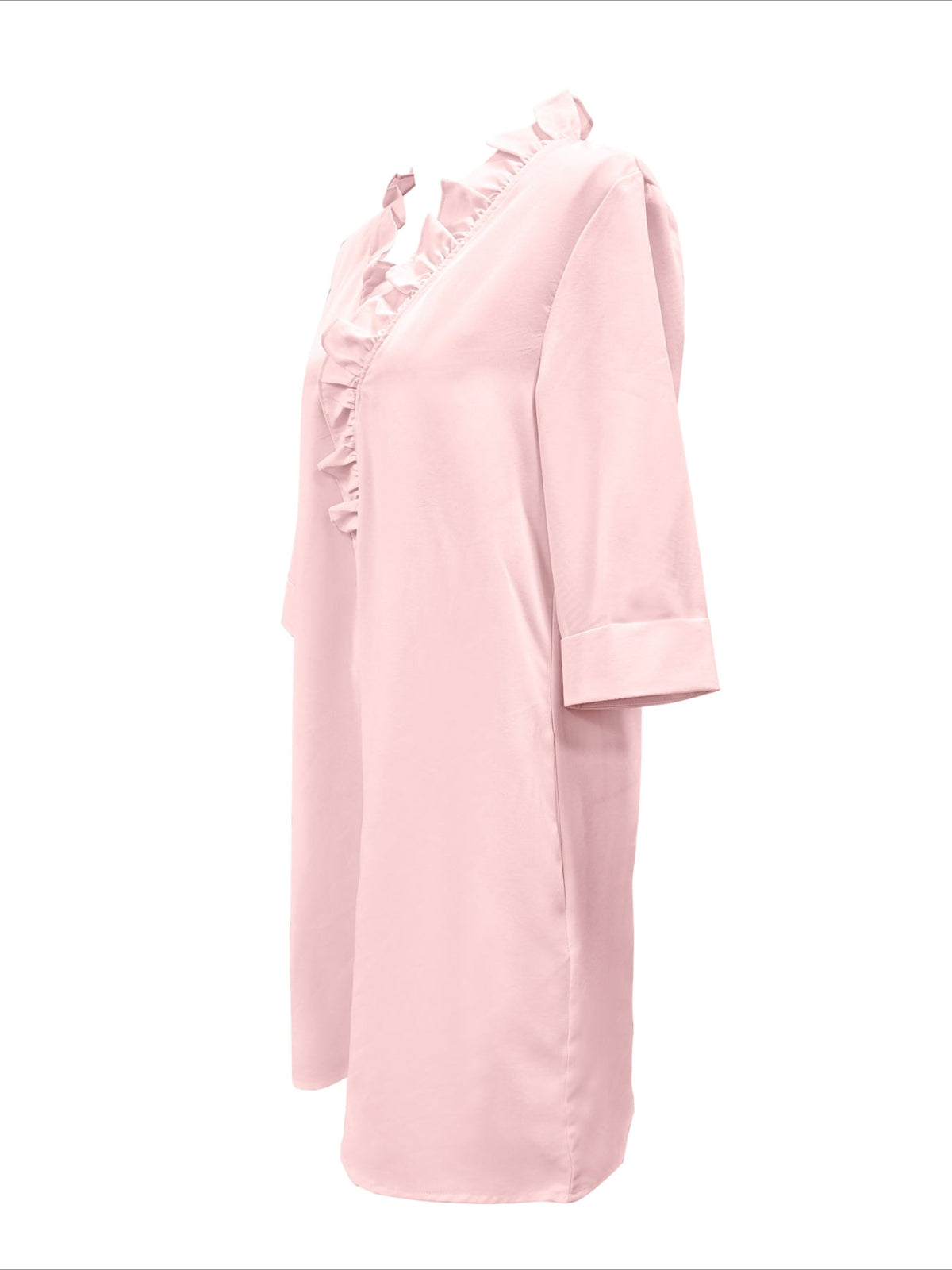 Gentle Style Elegant Commuter Solid Color Versatile Midi Dress