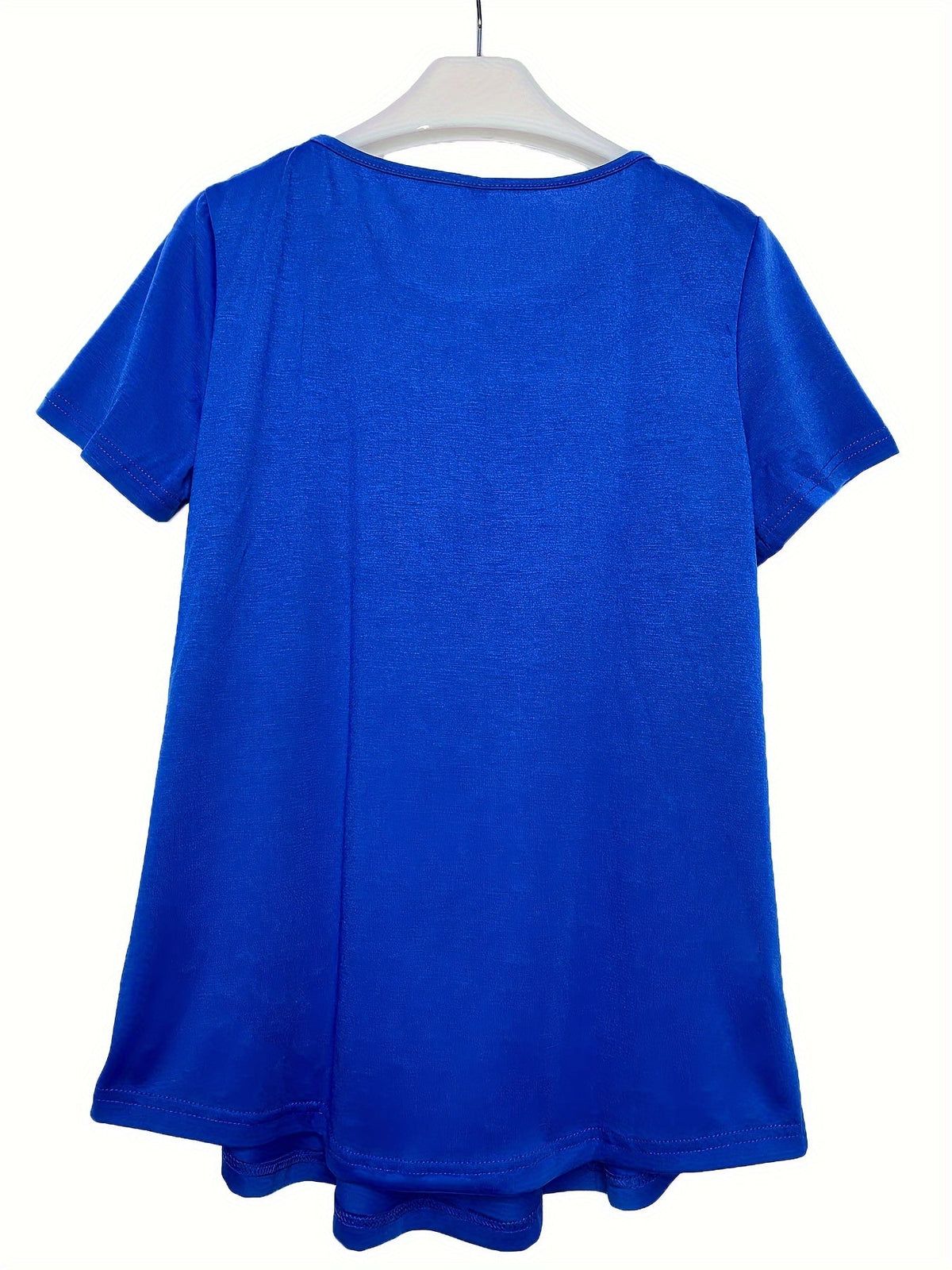 Women's Contrast Lace Ruched T-Shirt - Casual Short Sleeve Top