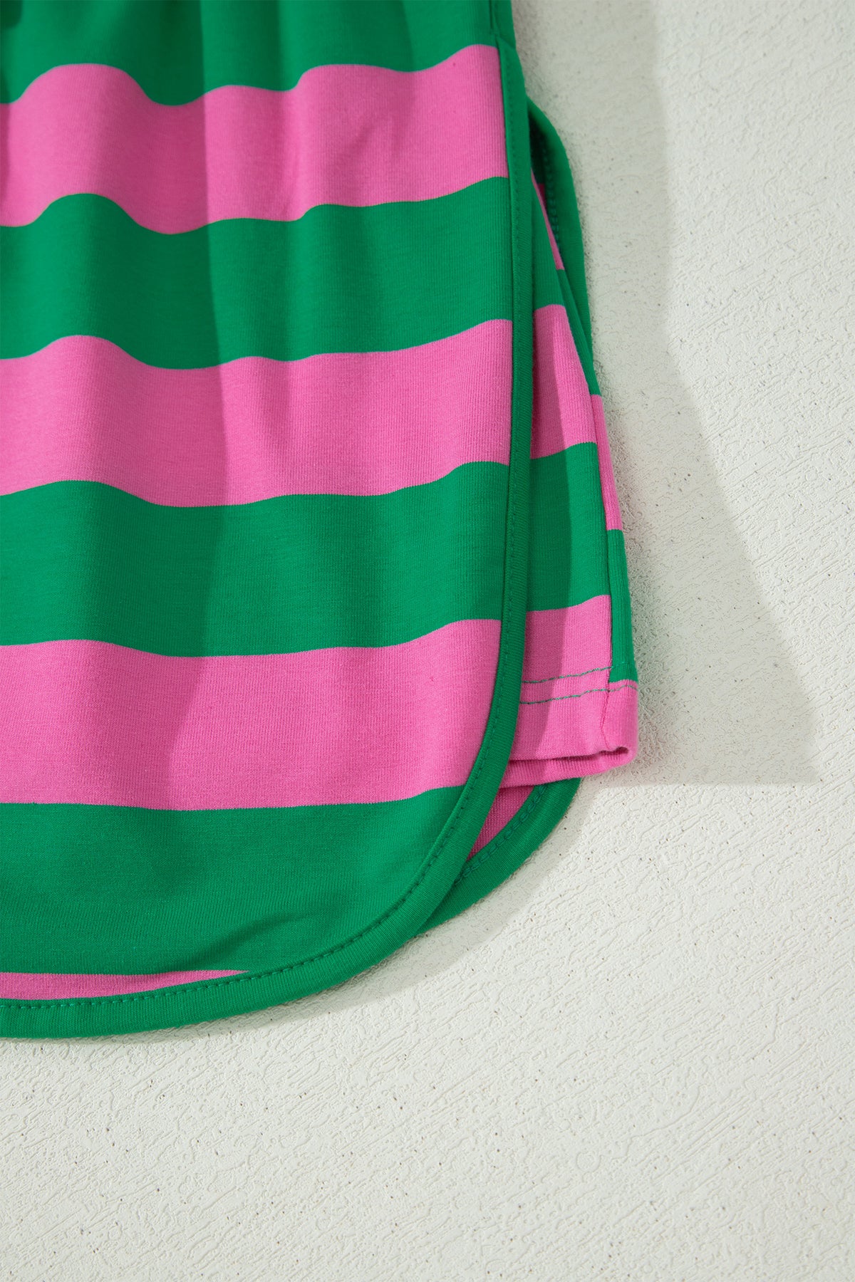 Rose Stripe Dolman Tee Drawstring Skort Athletic 2pcs Set